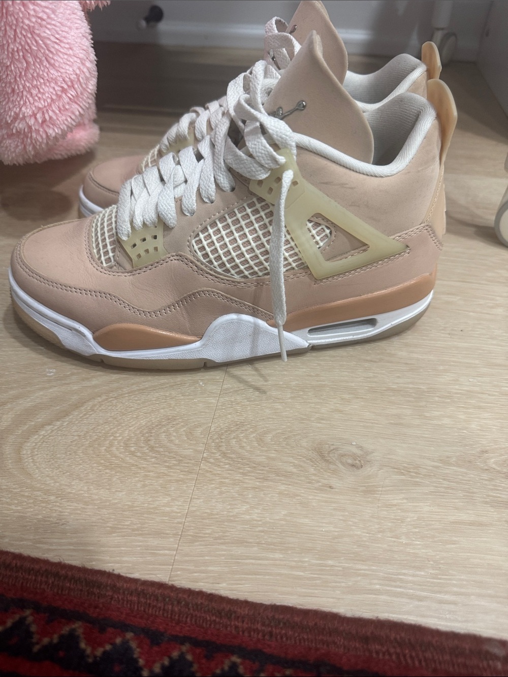 Women’s Blush Pink Lace-Up Athletic Sneakers